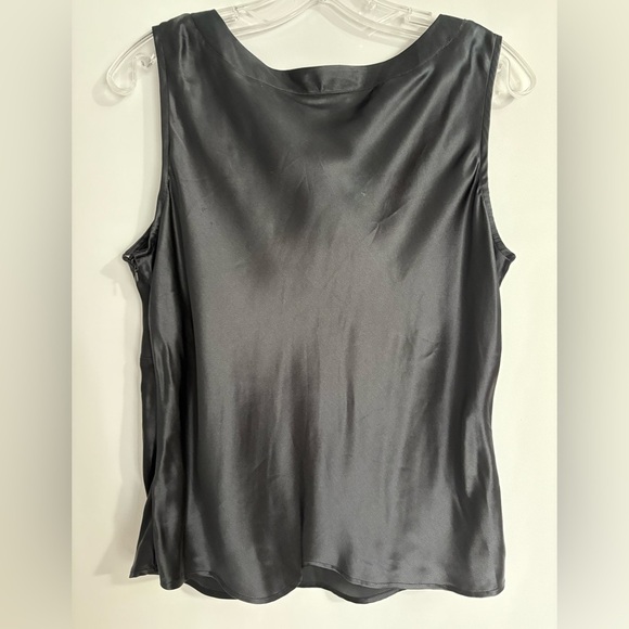 Mossimo 100% Silk Black Tank Top XL Babydoll Early 2000s 90s Y2K Grunge Satin - Picture 8 of 8